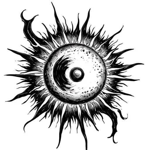 soundgarden godsmack black hole sun heavy metal tattoo design idea