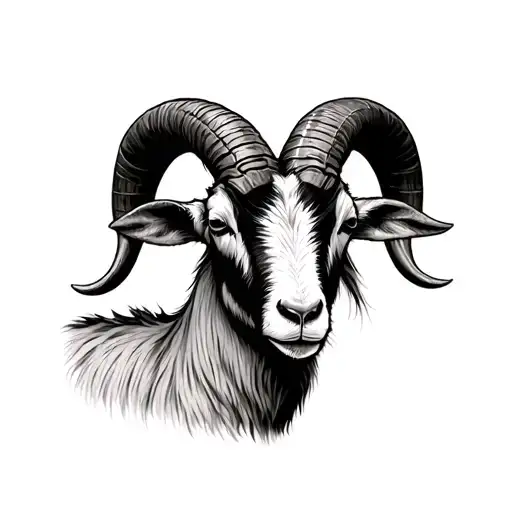 I need to design a tattoo of just the horns of a billy goat (just the horns, not the animal's face for any reason). The  tattoo design idea