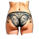 Buttocks tattoo design idea