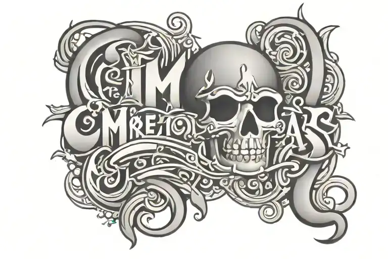 Contreras in Mexican graffiti letters tattoo design idea