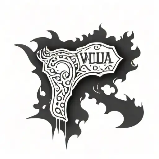 Design a minimalist tribal Scandinavian-style tattoo for your forearm or hand featuring the phrase "min vilja ske" intr tattoo design idea