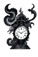 Analog Clock tattoo design idea