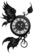 Analog Clock tattoo design idea