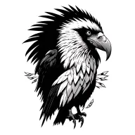 mapuche Condor looking down  tattoo design idea