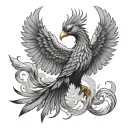 phoenix rising from the ashes tattoo design idea
