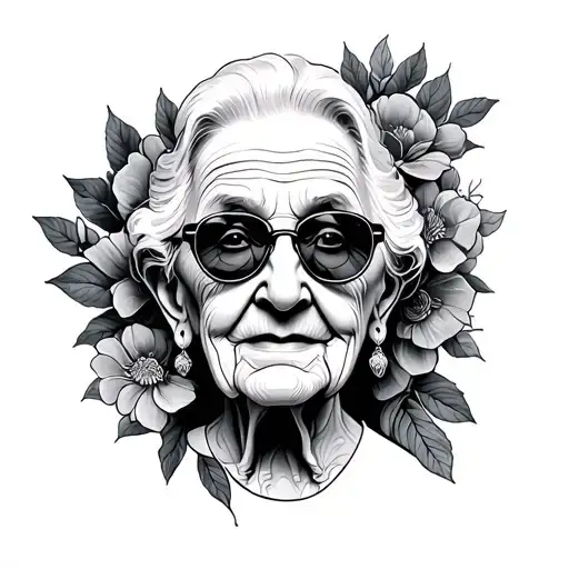 rip grandma tattoo design idea