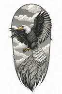 Ecuadorian condor soaring tattoo design idea