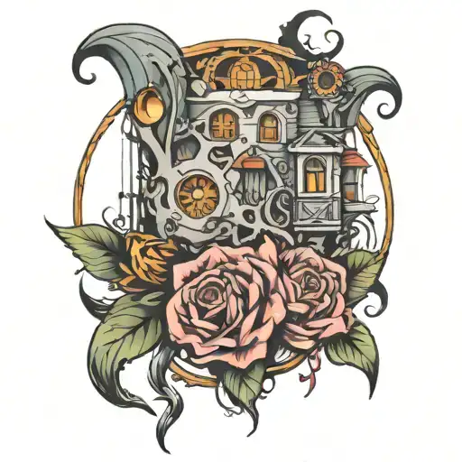 perspective tattoo design idea