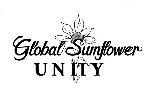 "Global Sunflower Unity" tattoo design idea