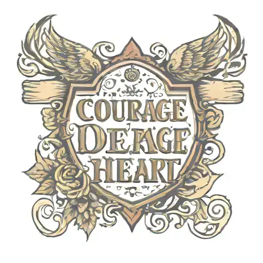courage dear heart text tattoo tattoo design idea