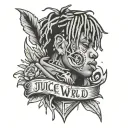 juice wrld 999 tattoo design idea
