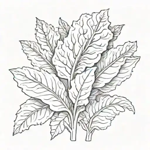 Swiss chard leaves that are used instead of salting and bring out salt tattoo design idea