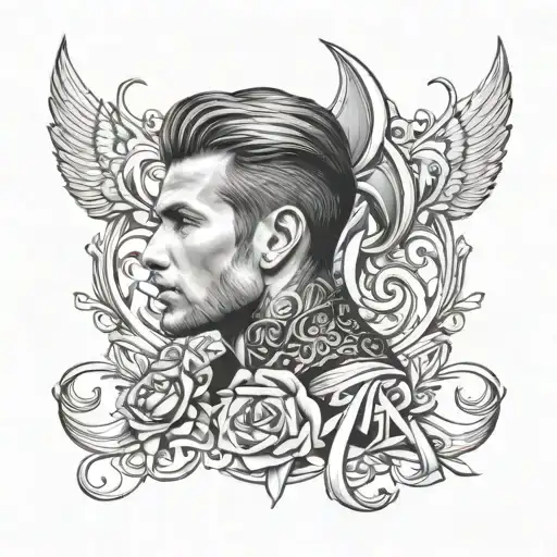 beckham style tattoo design idea
