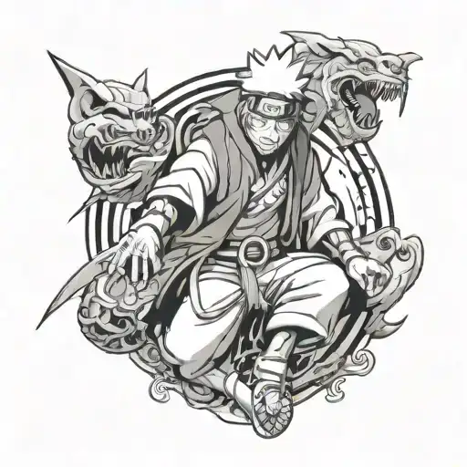 Naruto hermit mode tattoo design idea