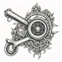 speedometer with reaper pulling needle down to grave.  tattoo design idea