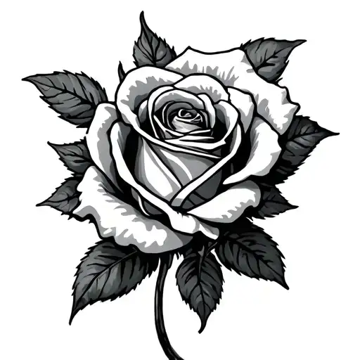 money rose tattoo design idea