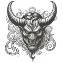 devil horns tattoo design idea