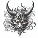 devil horns tattoo design idea