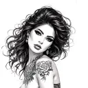 asian chicano woman sexy woman tattoo design idea