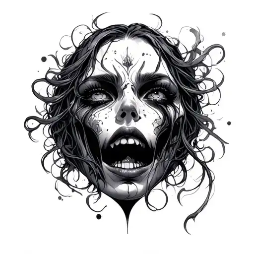 heartless human emotion tattoo design idea