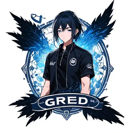 "GREED" re:zero character natsuki subaru tattoo design idea