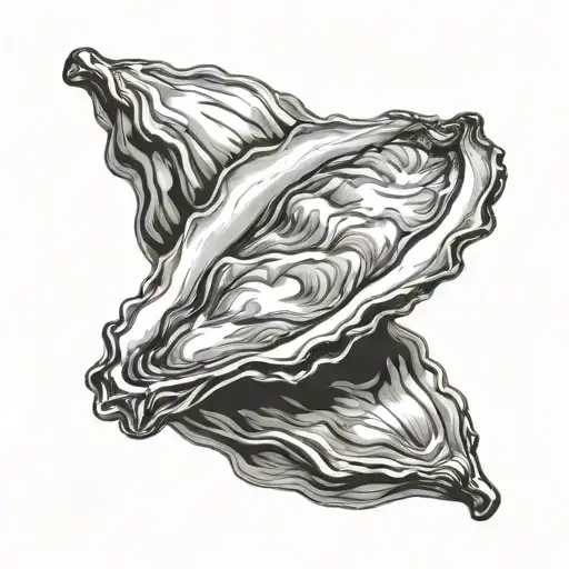 oyster with lemon  tattoo design idea