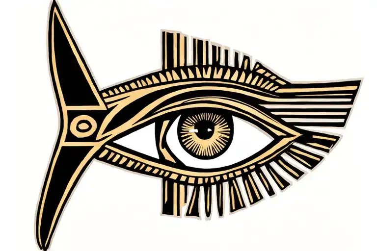 anubis with eye of horus tattoo design idea