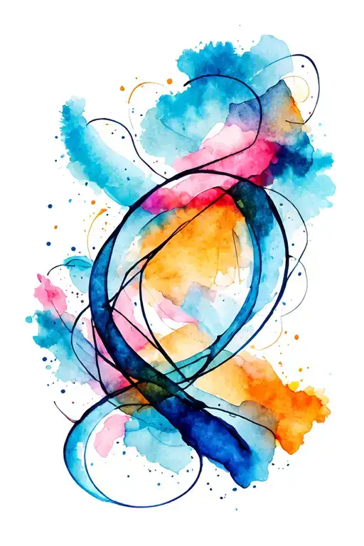 Abstract. lines that point a ways we imagine tattoo design idea
