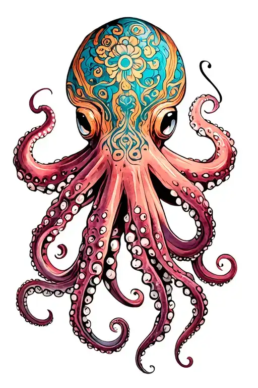 Tattoo Concept: Neo-Traditional Octopus (Right Elbow, 3.5”)	•	Placement:	•	Head of the octopus is centered directly abov tattoo design idea