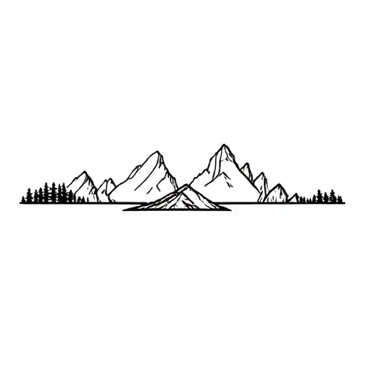 sky line of Zion National Park tattoo design idea