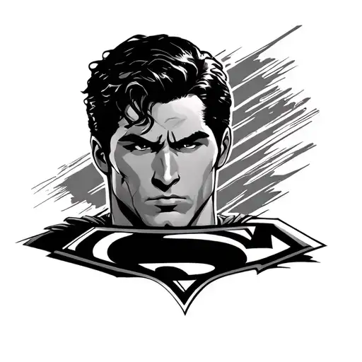 Superman logo tribute for son tattoo design idea