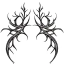 Smooth, branching lines like soft energy veins. Organic and calm, no shading, natural anatomical flow. tattoo design idea