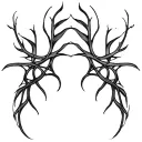 Smooth, branching lines like soft energy veins. Organic and calm, no shading, natural anatomical flow. tattoo design idea