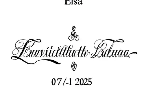 "Elsa 07-01-2025" tattoo design idea