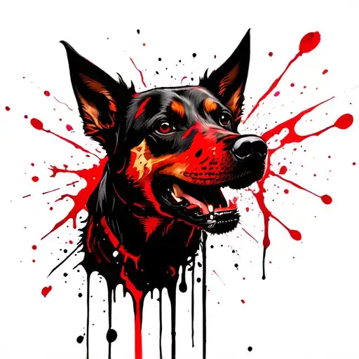 hell hound tattoo design idea