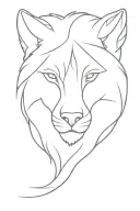 half wolf half lion tattoo design idea