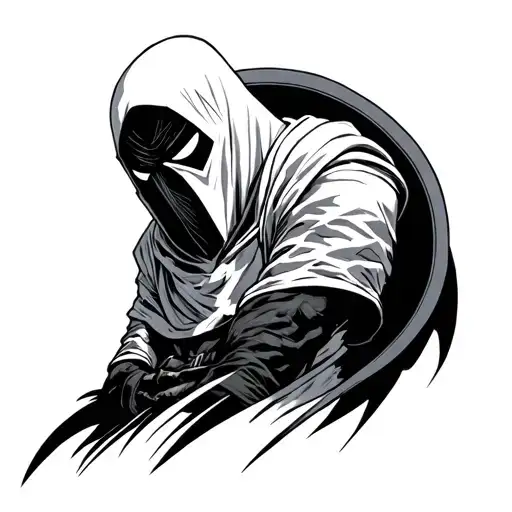 moon knight  tattoo design idea
