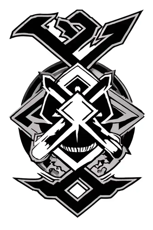 Merge notible anime logos into a one tattoo Hunter X hunter,  Naurto, Bleach, Dragon ball, One piece, Code geass, Death  tattoo design idea