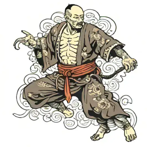 slave man standing tattoo design idea