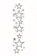 3 small stars spaced out tattoo design idea