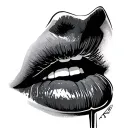 Lip tattoo design idea