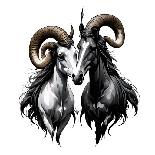 aries and sagittarius tattoo design idea