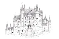 gothic castles  tattoo design idea