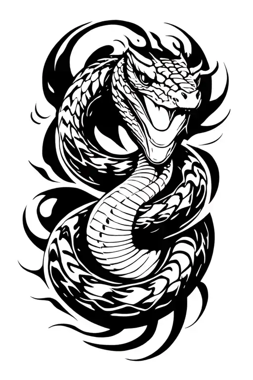 King Cobra tattoo design idea