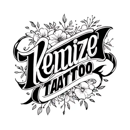Kenzie case words tattoo design idea