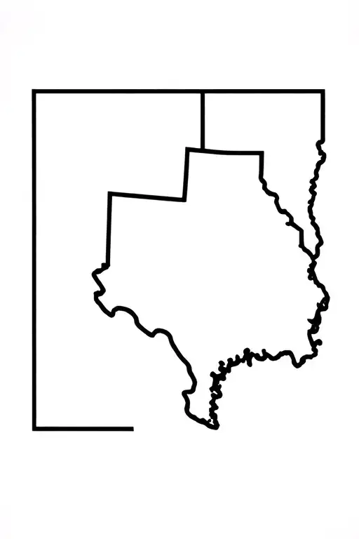 state outline of Nebraska, Texas, and Georgia. tattoo design idea