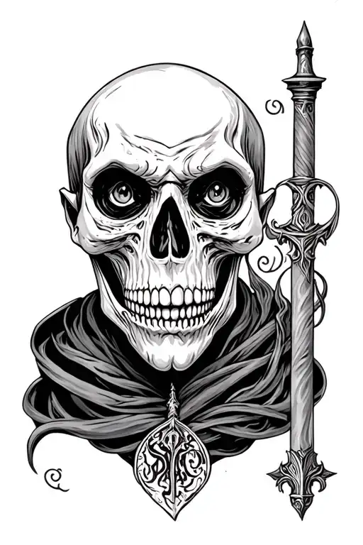 Harry Potter death eater mark  tattoo design idea