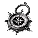 Jack Sparrow Compass tattoo design idea