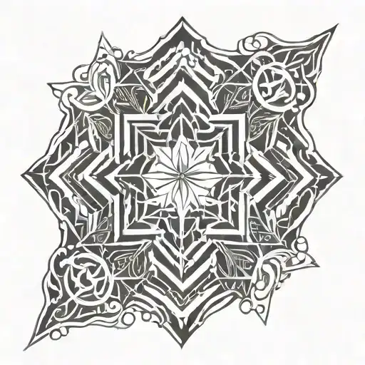 elven pattern tattoo design idea