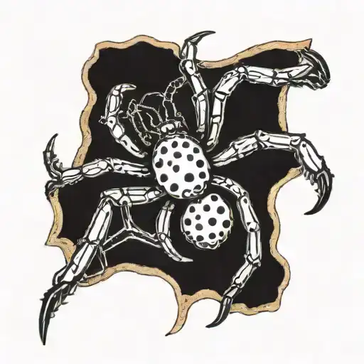 a saltine cracker with a spider crawling on it tattoo design idea
